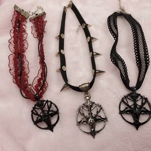 Morticious Baphomet Chokers
